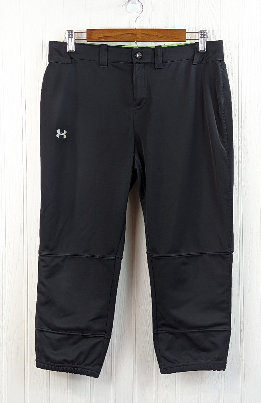 Under Armour Ladies UA Utility Softball Pants Size Medium Black Fitted 1281968